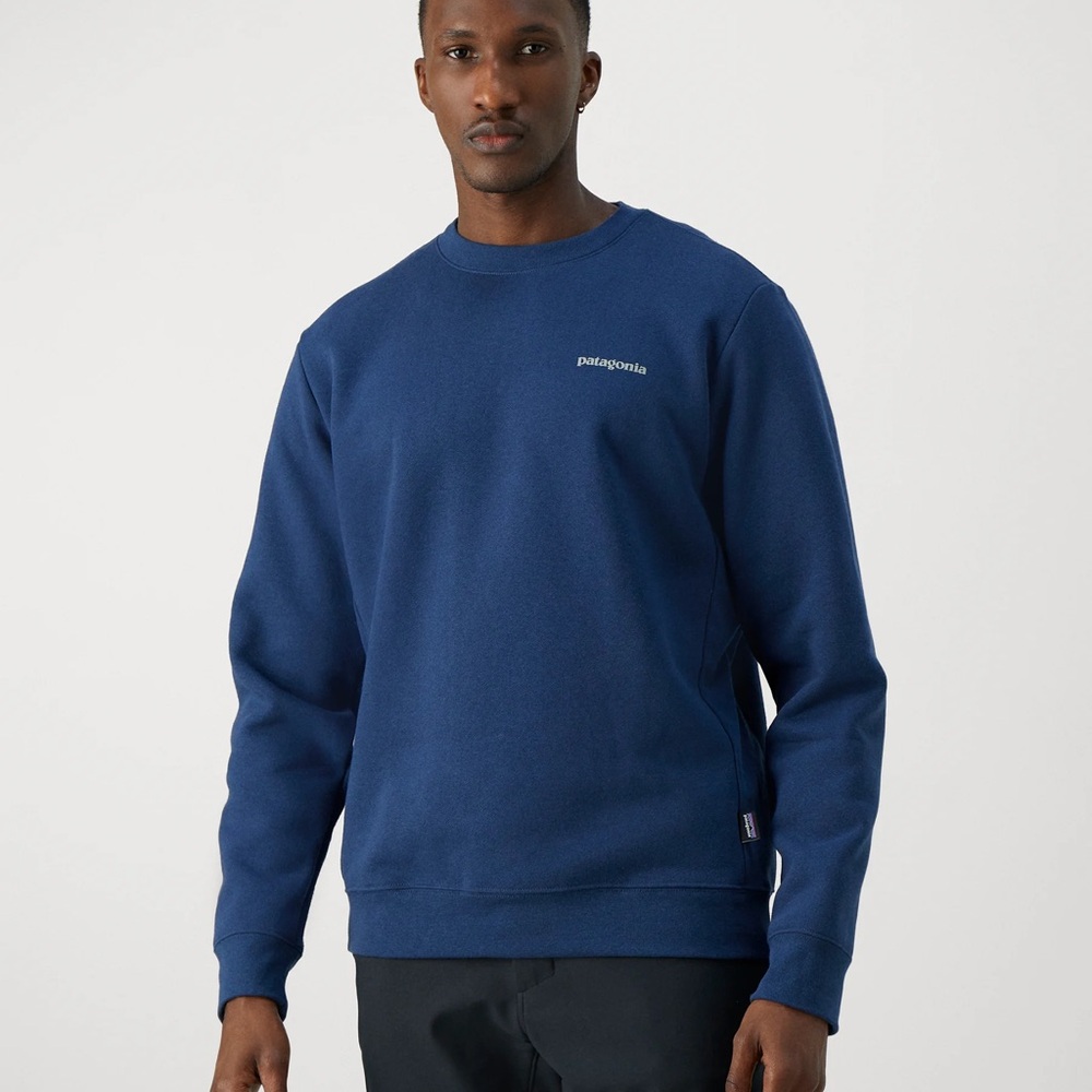 Patagonia Fitz Roy Icon Uprisal Crew Sweatshirt Unisex Sz Womens XL/Mens L Blue